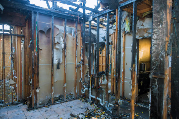 Professional Fire Damage Restoration technician working in Chester, PA